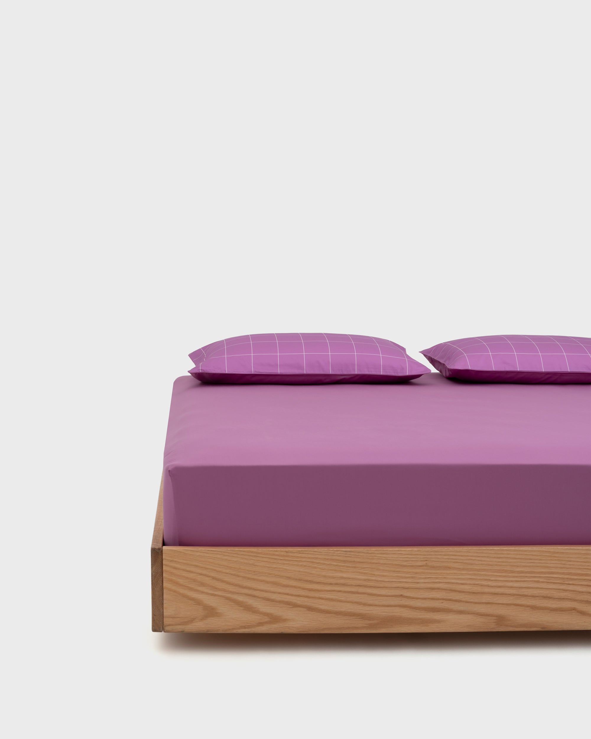 Pink Windowpane Fitted Sheet