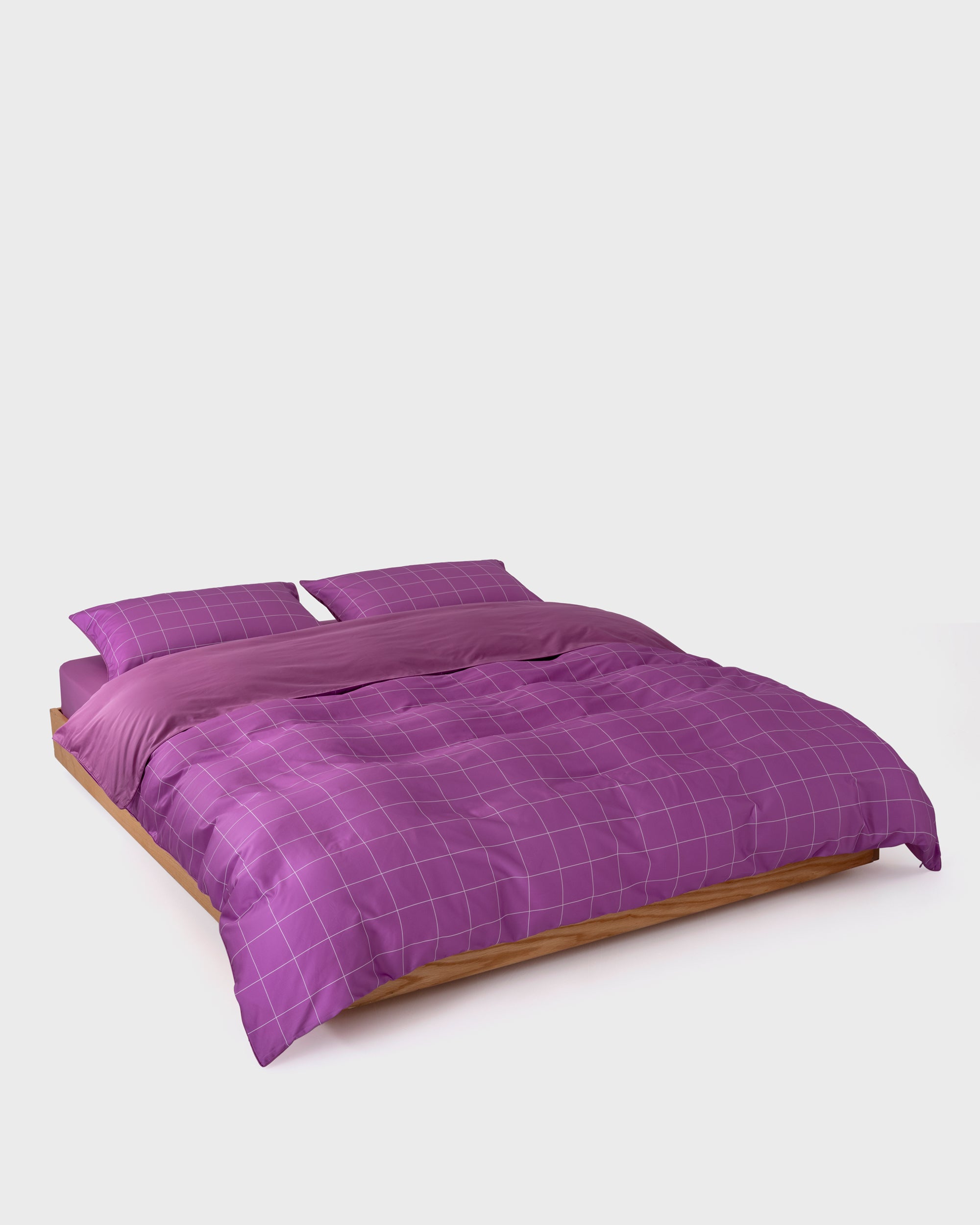 Pink Windowpane Duvet Cover