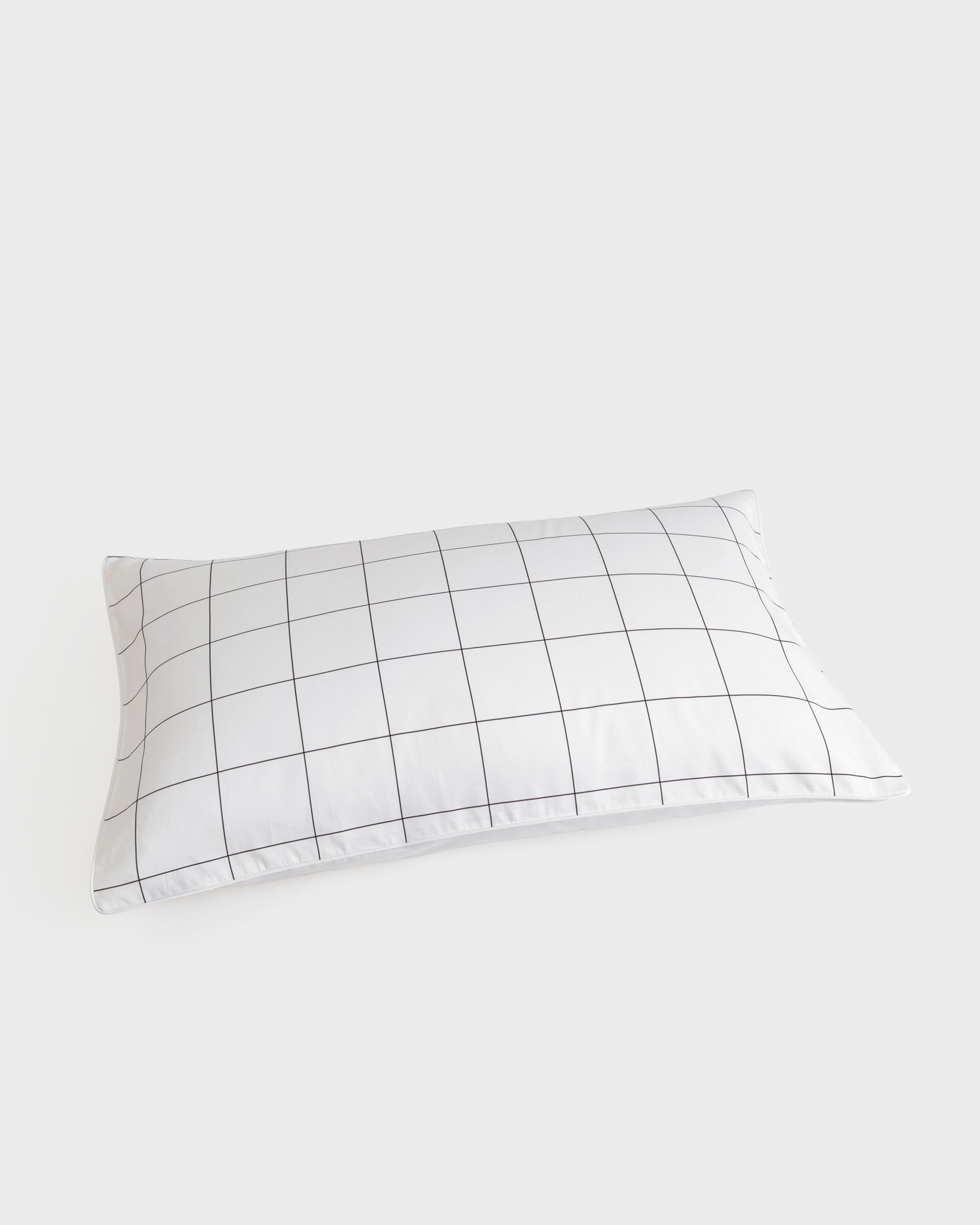 White Windowpane Pillowcase