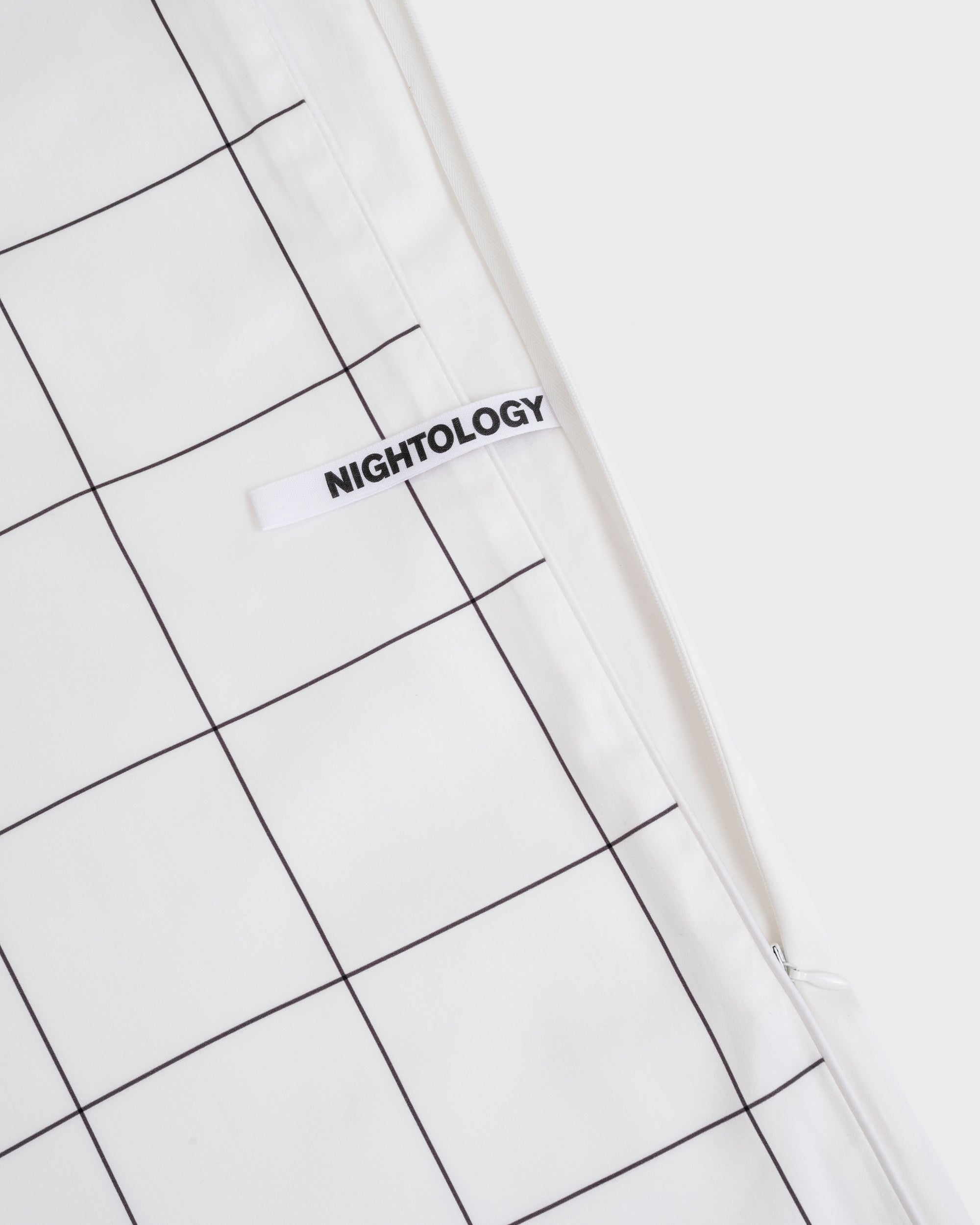 White Windowpane Duvet Cover