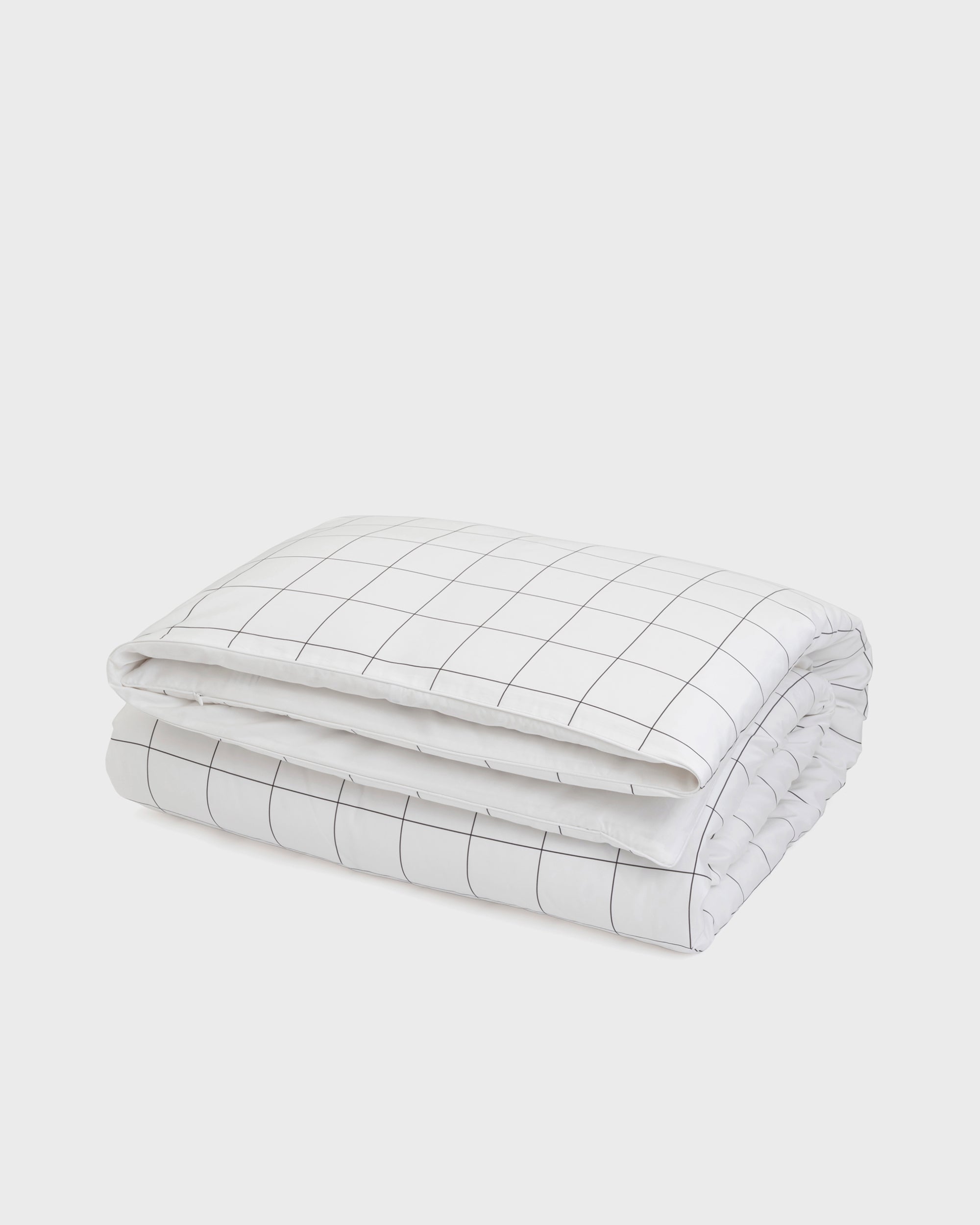 White Windowpane Duvet Cover
