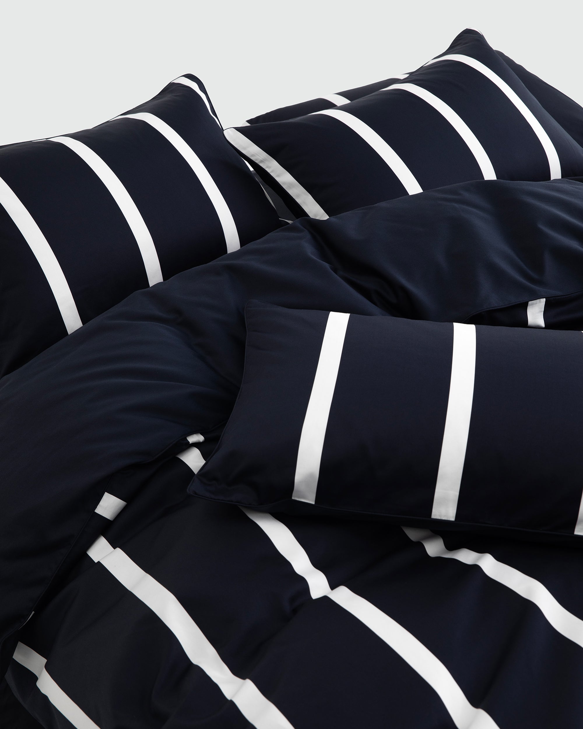Wide Blue Stripe Pillowcase