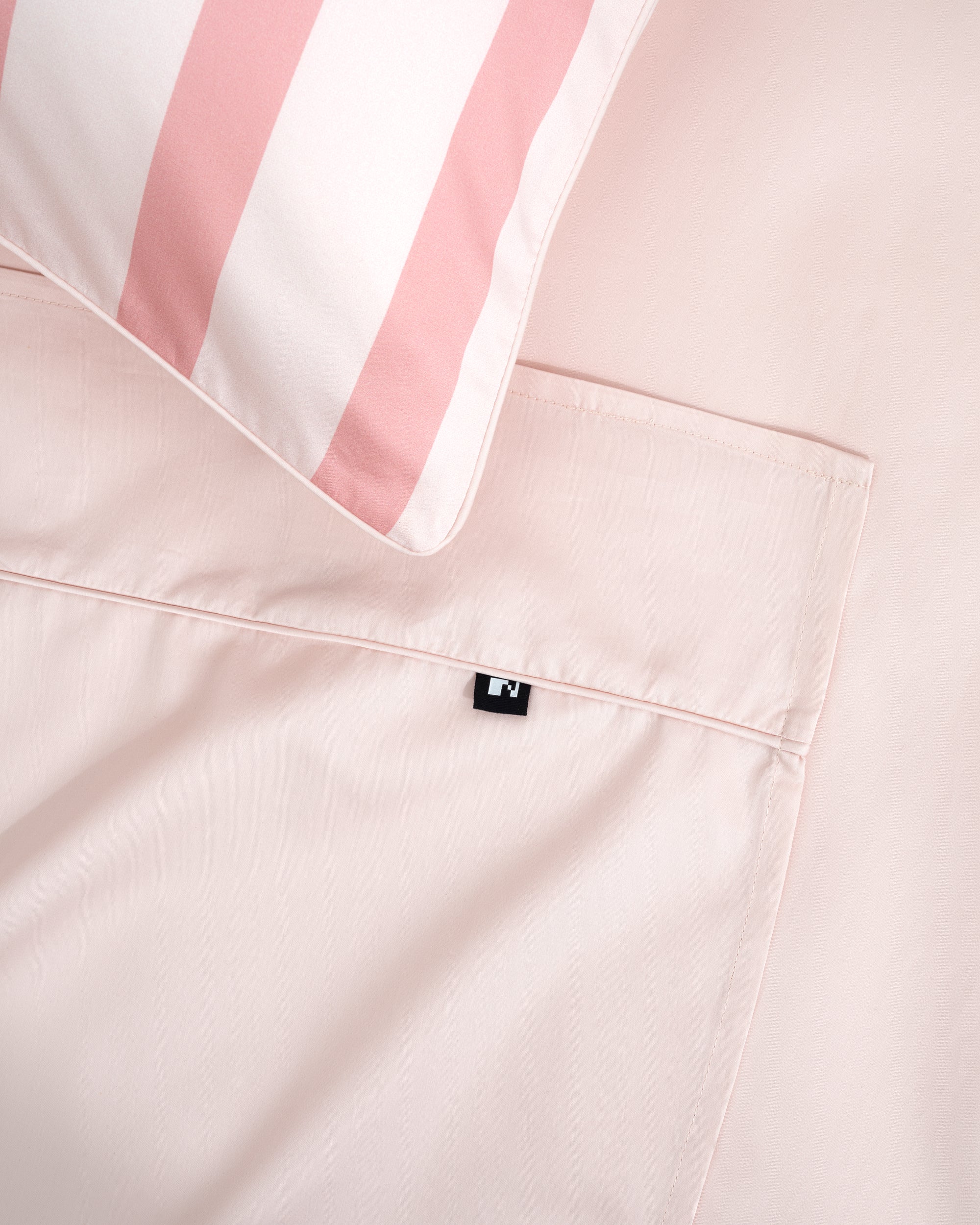 Wide Pink Stripe Flat Sheet