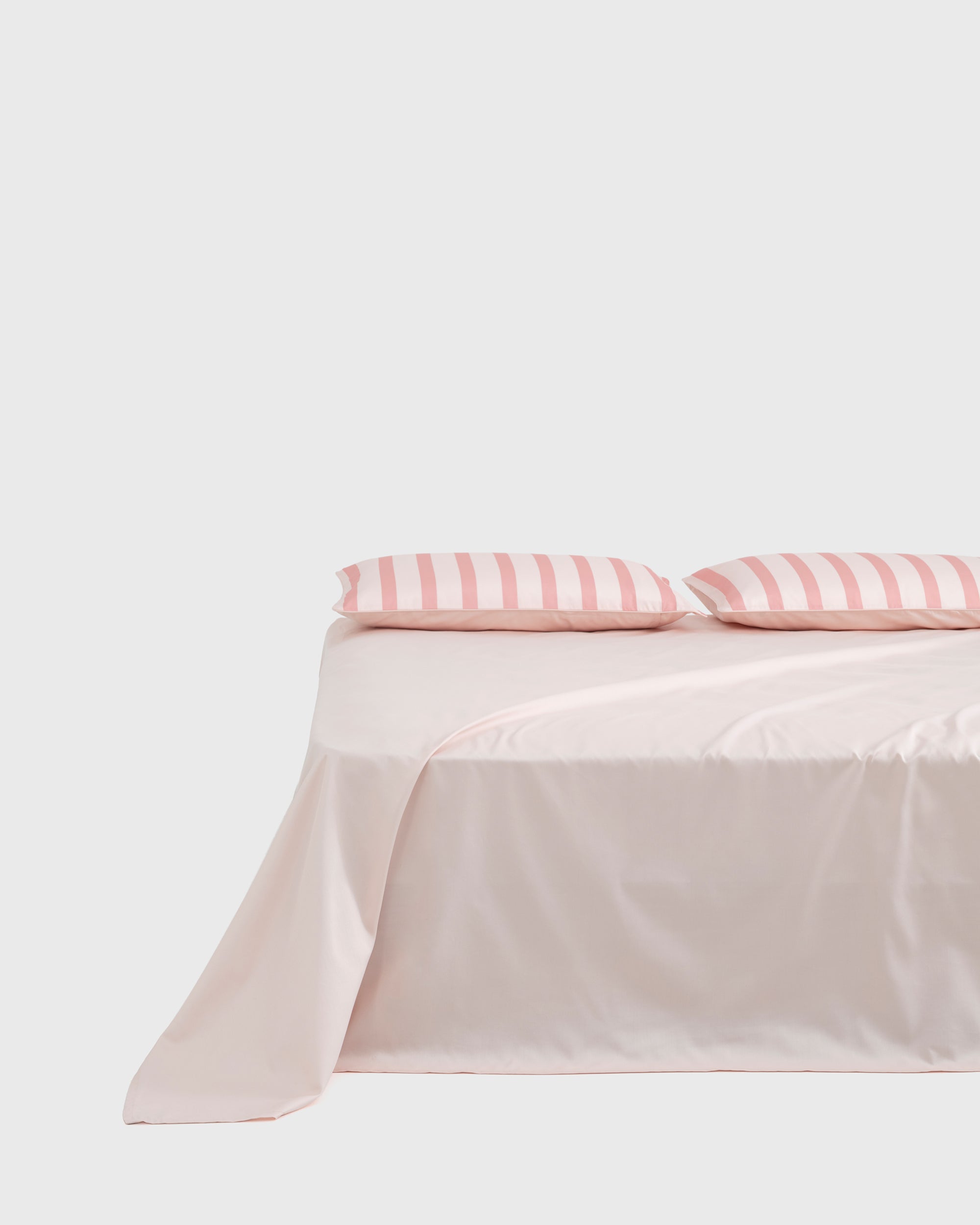 Wide Pink Stripe Flat Sheet