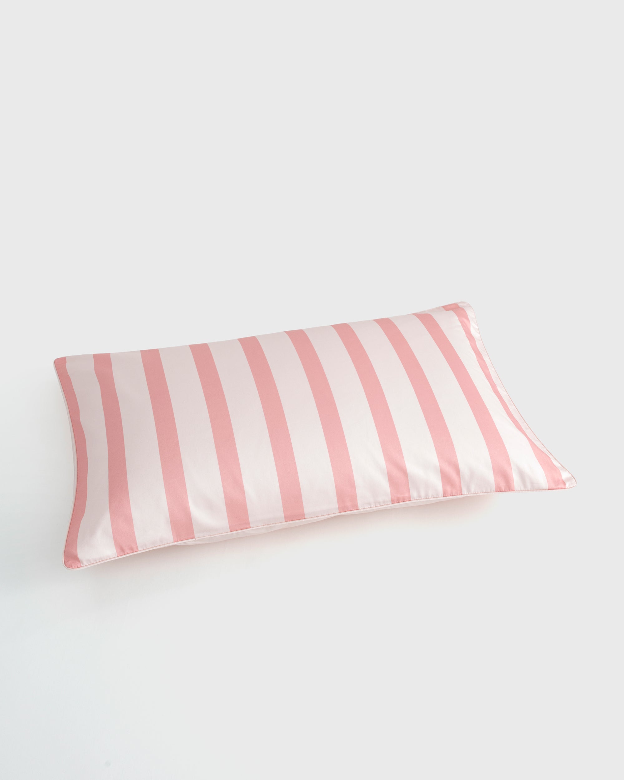 Wide Pink Stripe Pillowcase